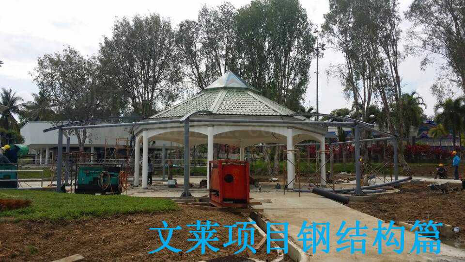 文萊項目鋼結(jié)構(gòu)安裝接近尾聲啦！